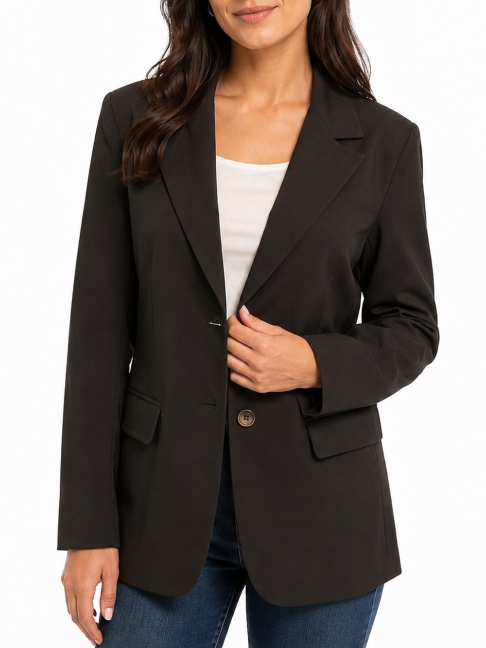 New York & Company City Stretch black blazer coat sport jacket Women’s 10